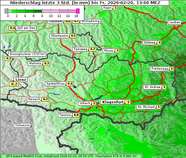 Niederschlag, 20. 2. 2026