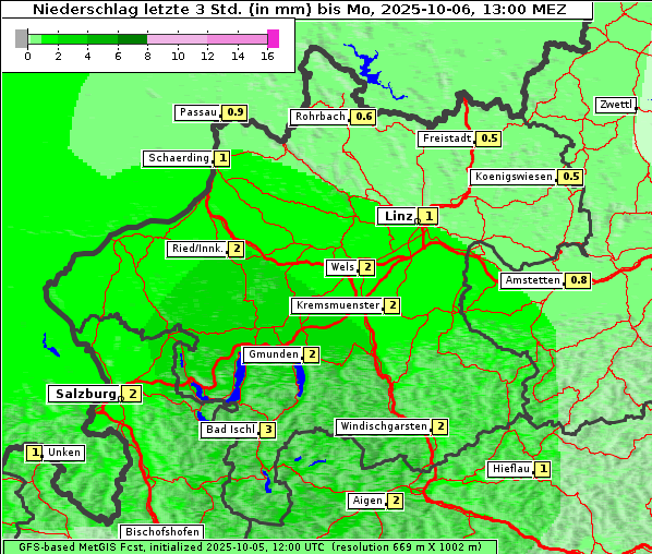 Niederschlag, 6. 10. 2025
