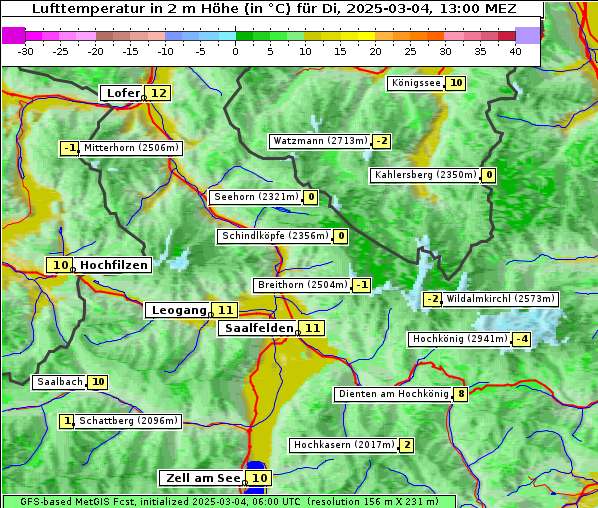 Temperatur, 4. 3. 2025