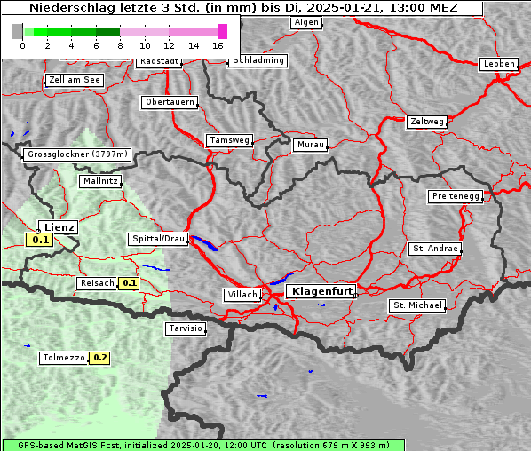 Niederschlag, 21. 1. 2025