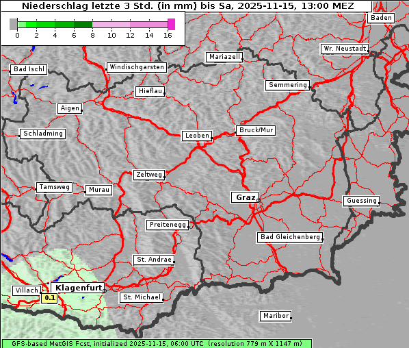 Niederschlag, 15. 11. 2025
