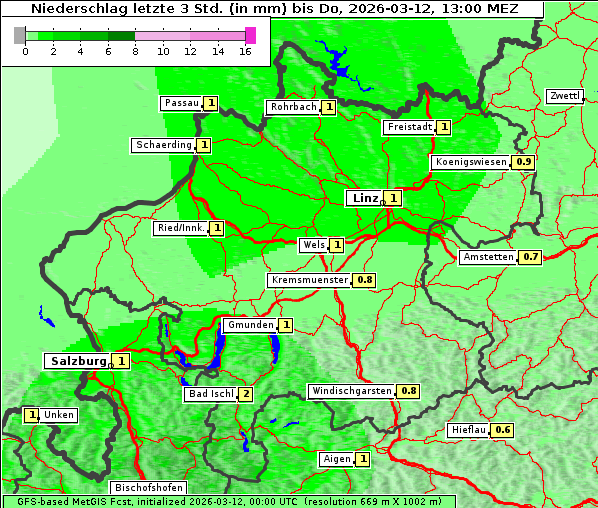 Niederschlag, 12. 3. 2026