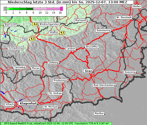 Niederschlag, 7. 12. 2025