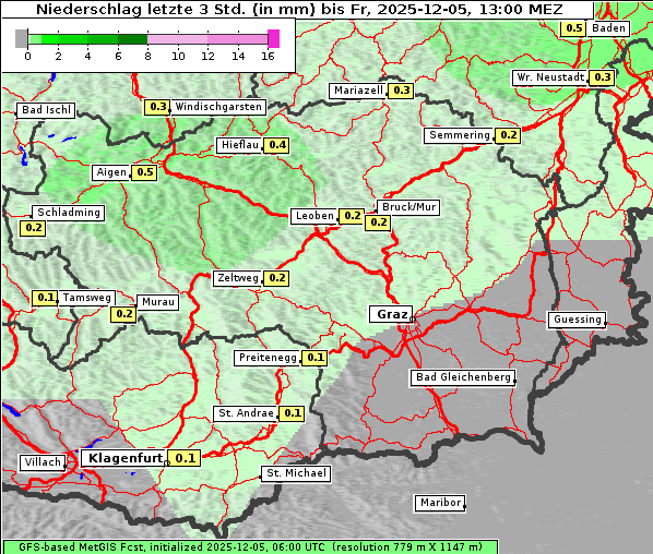 Niederschlag, 5. 12. 2025