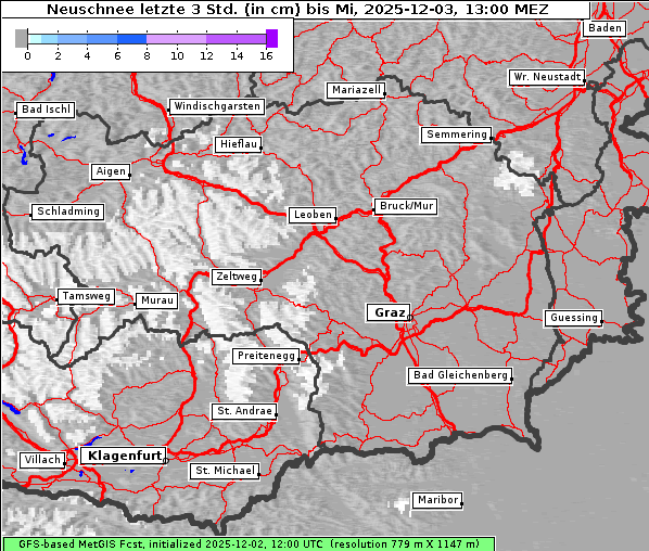Neuschnee, 3. 12. 2025