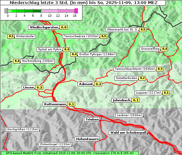 Niederschlag, 9. 11. 2025