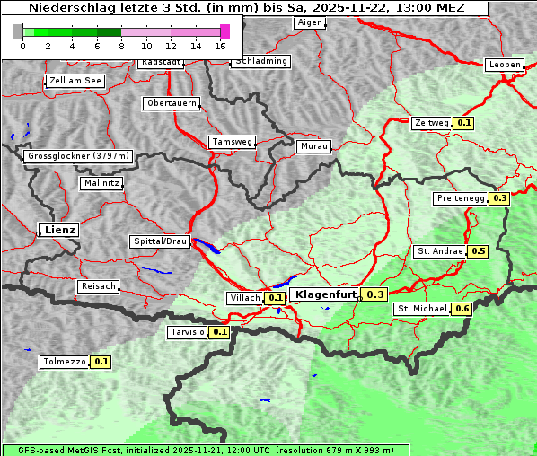 Niederschlag, 22. 11. 2025