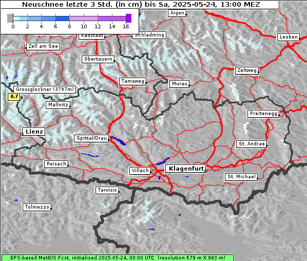 Neuschnee, 24. 5. 2025