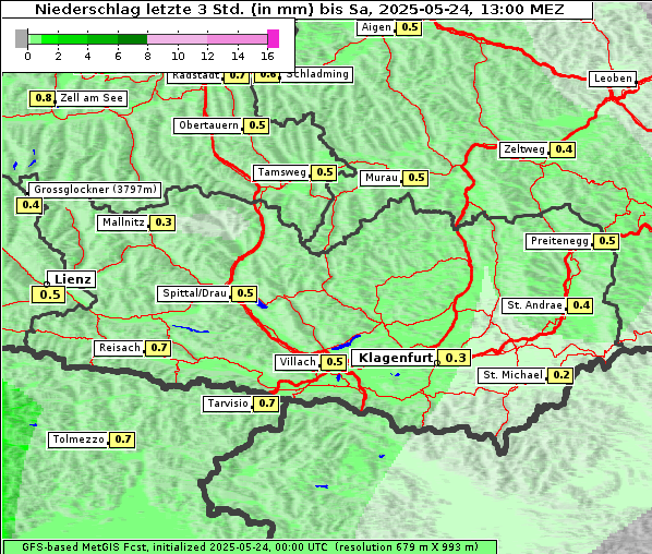 Niederschlag, 24. 5. 2025
