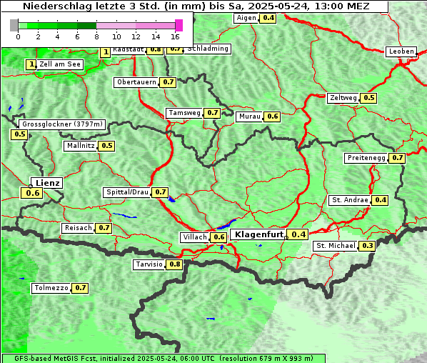 Niederschlag, 24. 5. 2025