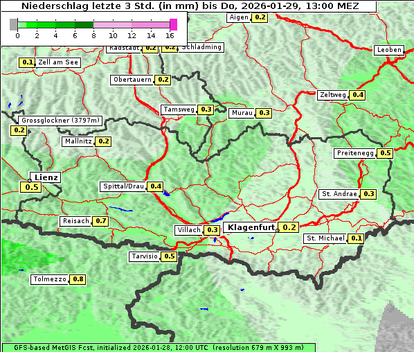 Niederschlag, 29. 1. 2026