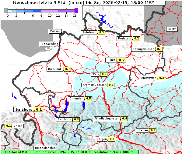 Neuschnee, 15. 2. 2026