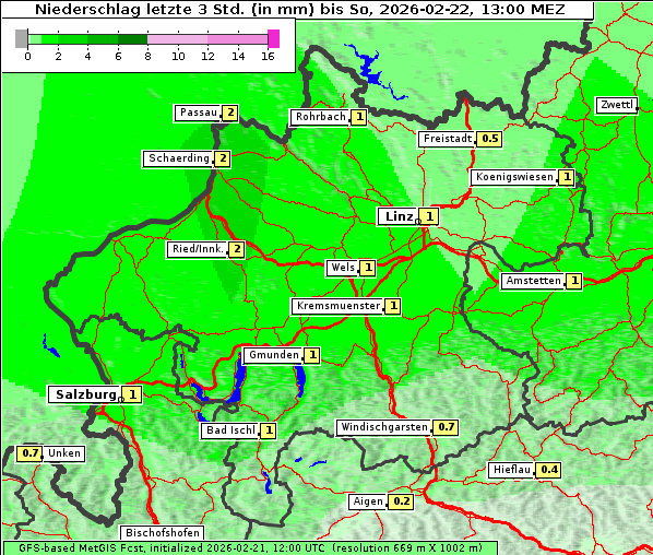 Niederschlag, 22. 2. 2026
