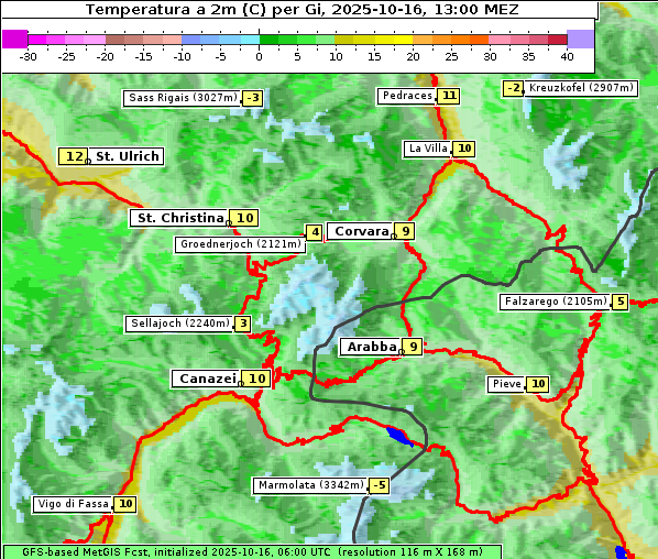 Temperatur, 16. 10. 2025