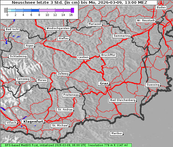 Neuschnee, 9. 3. 2026