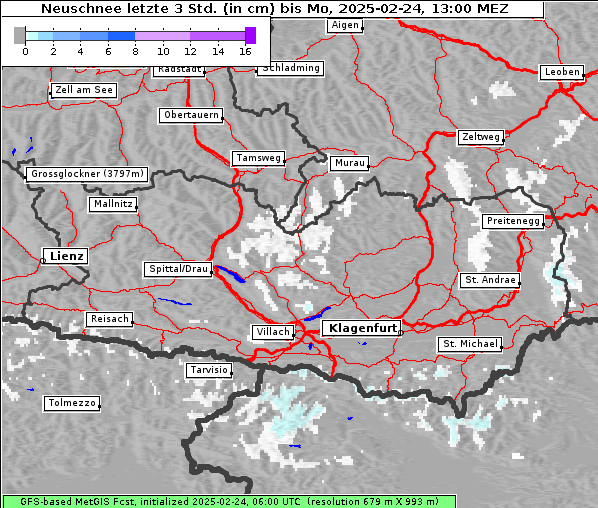 Neuschnee, 24. 2. 2025