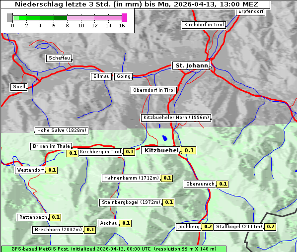 Niederschlag, 13. 4. 2026