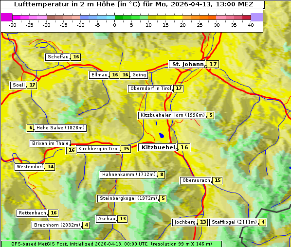 Temperatur, 13. 4. 2026