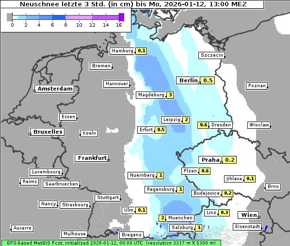 Neuschnee, 12. 1. 2026