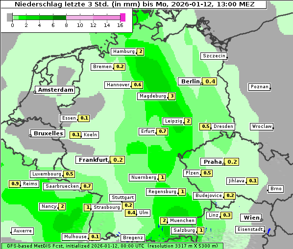 Niederschlag, 12. 1. 2026