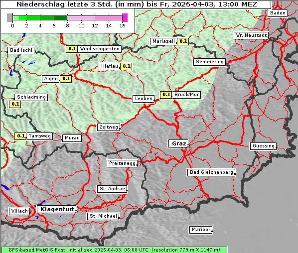 Niederschlag, 3. 4. 2026