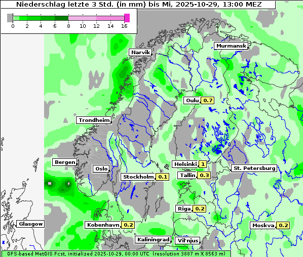 Niederschlag, 29. 10. 2025