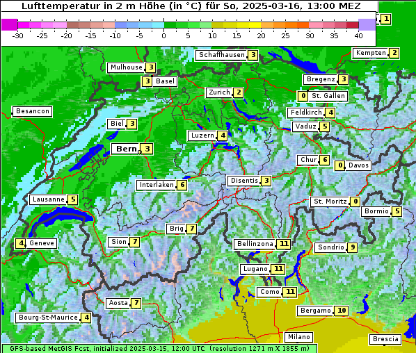 Temperatur, 16. 3. 2025