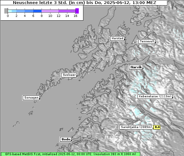 Neuschnee, 12. 6. 2025
