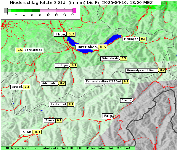Niederschlag, 10. 4. 2026