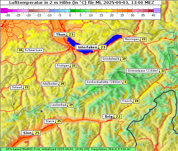 Temperatur, 3. 9. 2025
