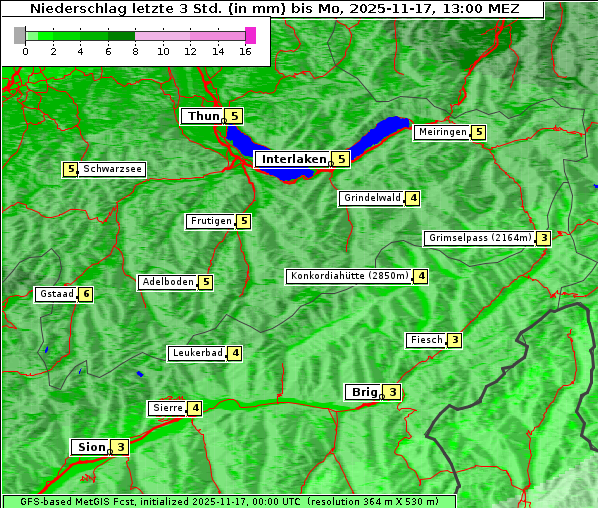 Niederschlag, 17. 11. 2025