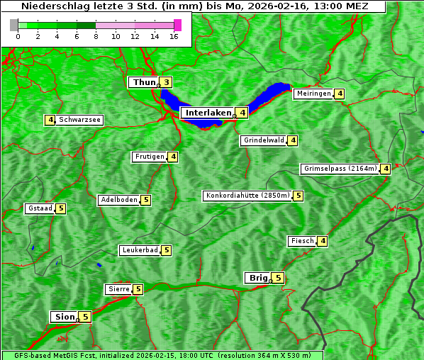 Niederschlag, 16. 2. 2026