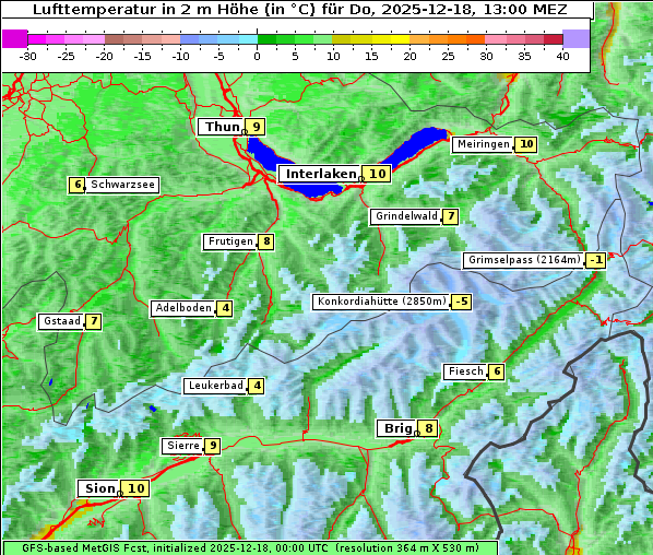 Temperatur, 18. 12. 2025