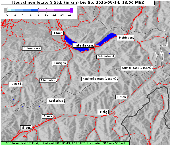 Neuschnee, 14. 9. 2025