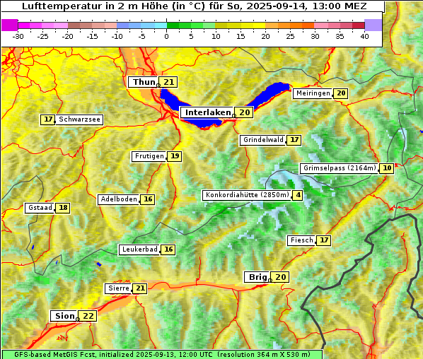 Temperatur, 14. 9. 2025