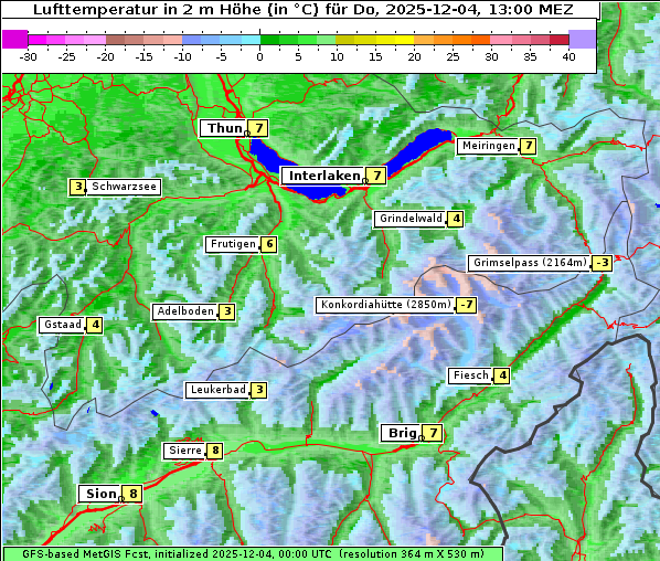 Temperatur, 4. 12. 2025