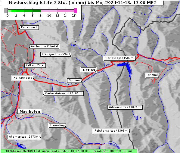 Niederschlag, 18. 11. 2024