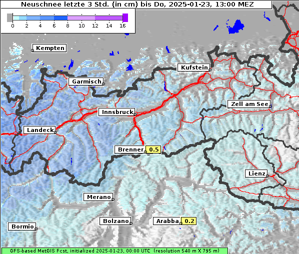 Neuschnee, 23. 1. 2025