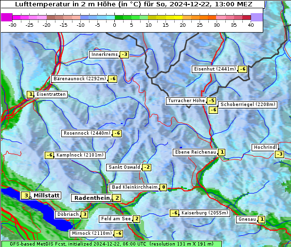 Temperatur, 22. 12. 2024