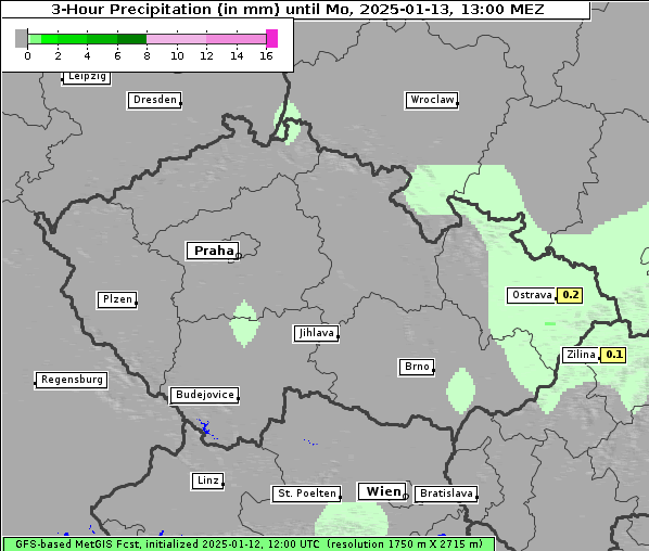 Niederschlag, 13. 1. 2025