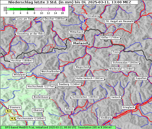 Niederschlag, 11. 3. 2025