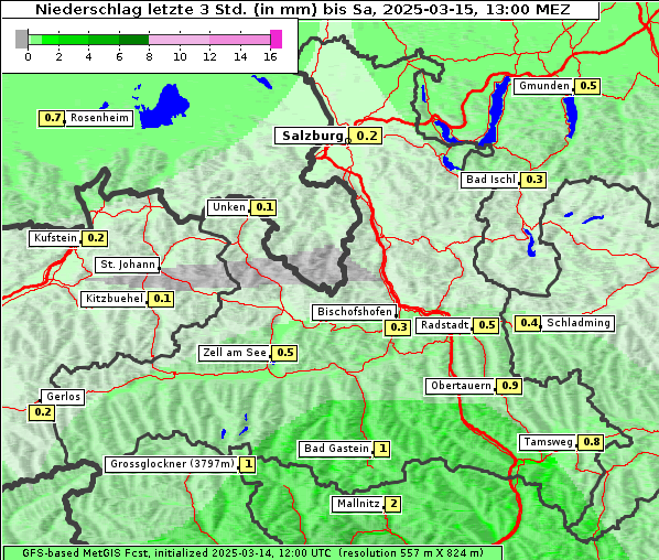 Niederschlag, 15. 3. 2025