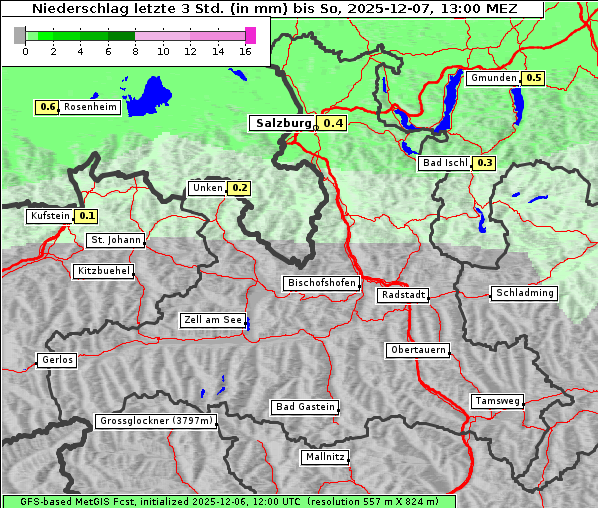 Niederschlag, 7. 12. 2025
