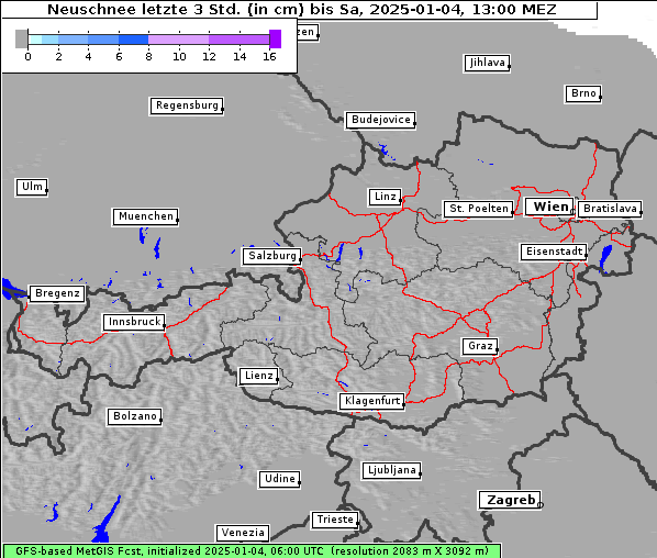 Neuschnee, 4. 1. 2025