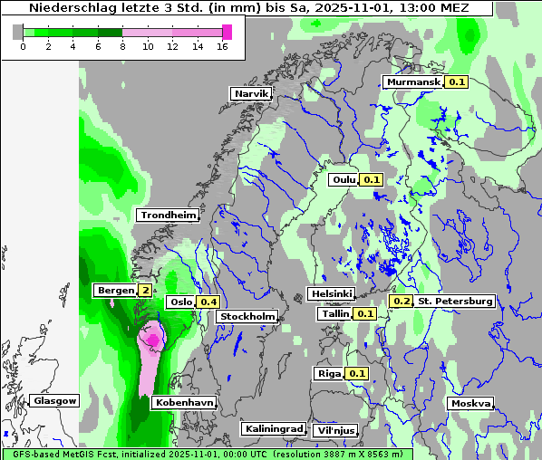 Niederschlag, 1. 11. 2025
