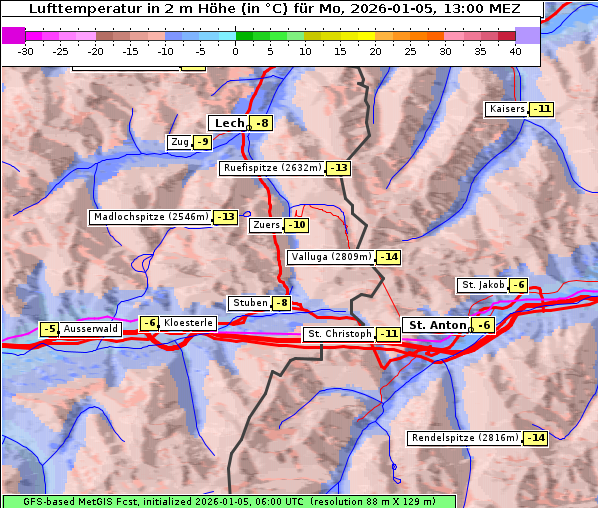 Temperatur, 5. 1. 2026
