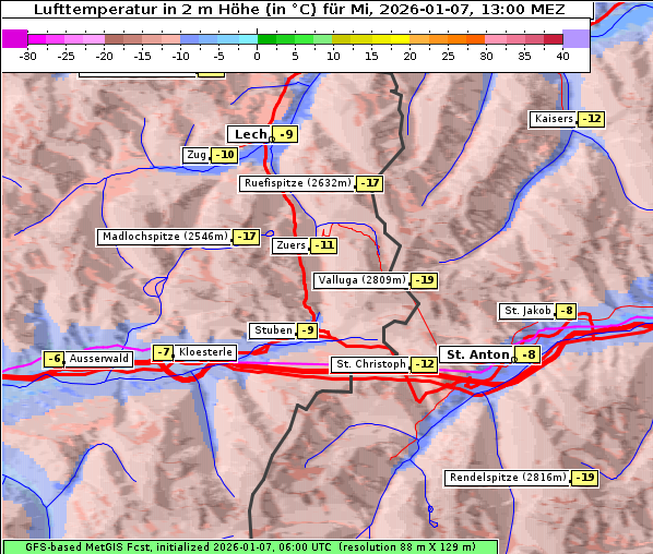 Temperatur, 7. 1. 2026