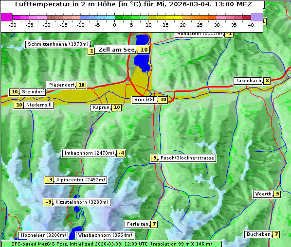 Temperatur, 4. 3. 2026