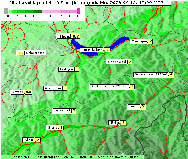 Niederschlag, 13. 4. 2026