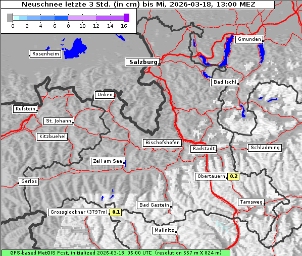 Neuschnee, 18. 3. 2026